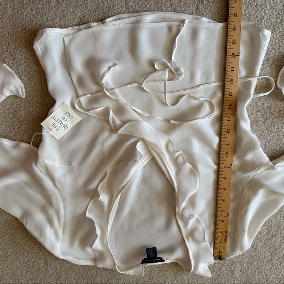 Moda International Ivory Ruffle Wrap Blouse - Picture 7 of 11